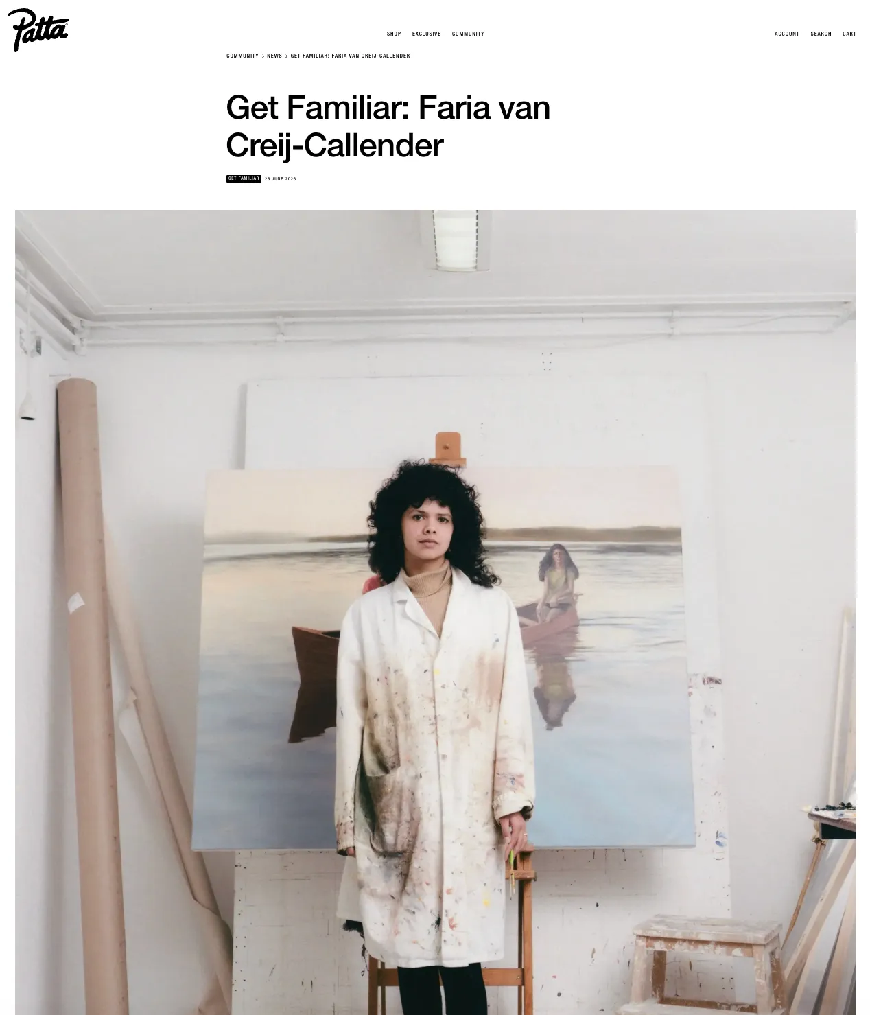 Patta: Get Familiar: Faria van Creij-Callender. Geschreven door Liesje Verhave 2026